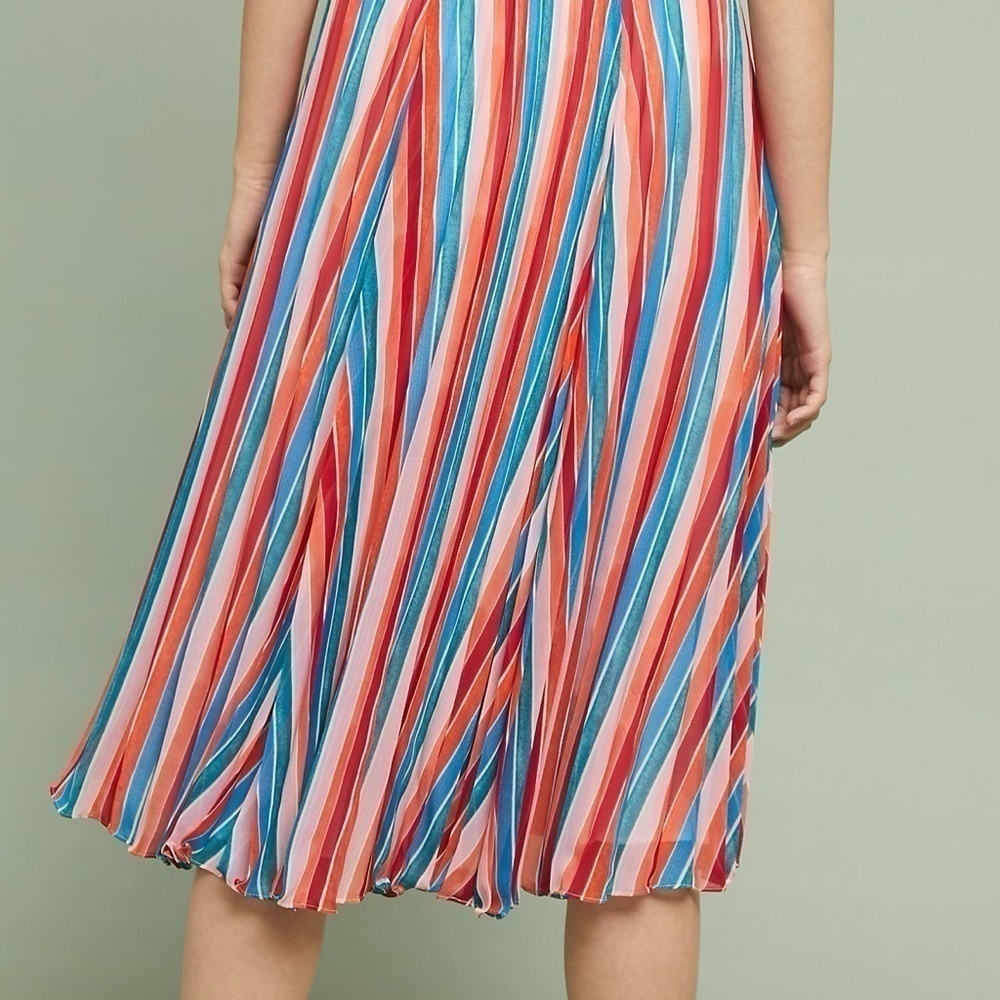 NWT Anthropologie Maeve Claremont Pleated Midi Skirt, Size Medium - Picture 8 of 12